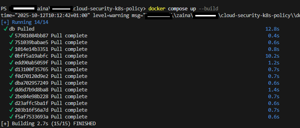 App running locally