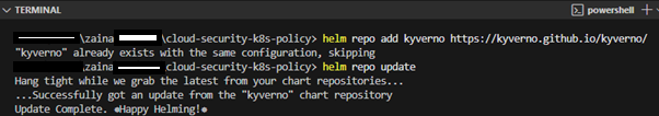 Helm repo update