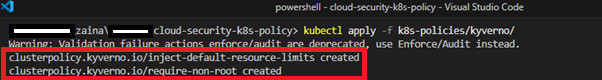 Apply policies
